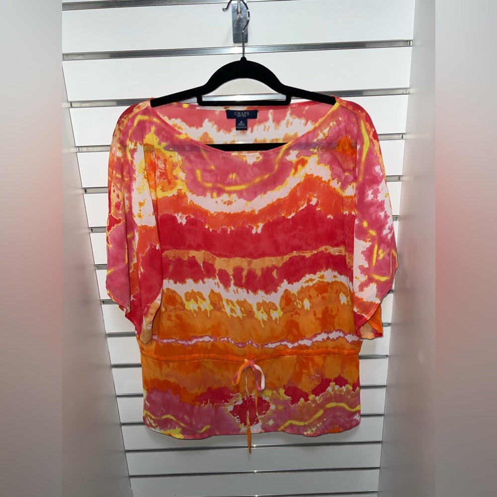 Chaps Women Size Medium Sheer Shirt